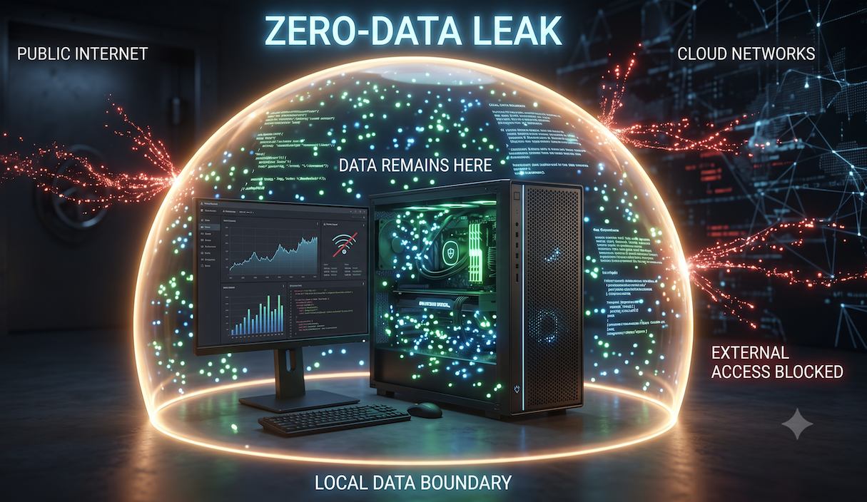 Rappresentazione del rischio di data leak nell'invio di dati sensibili a servizi IA basati su cloud